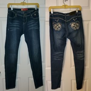 Apple Bottom Distressed Skinny Jeans Size 8